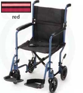 Regular Size - Red - Light Weight Transport Chair